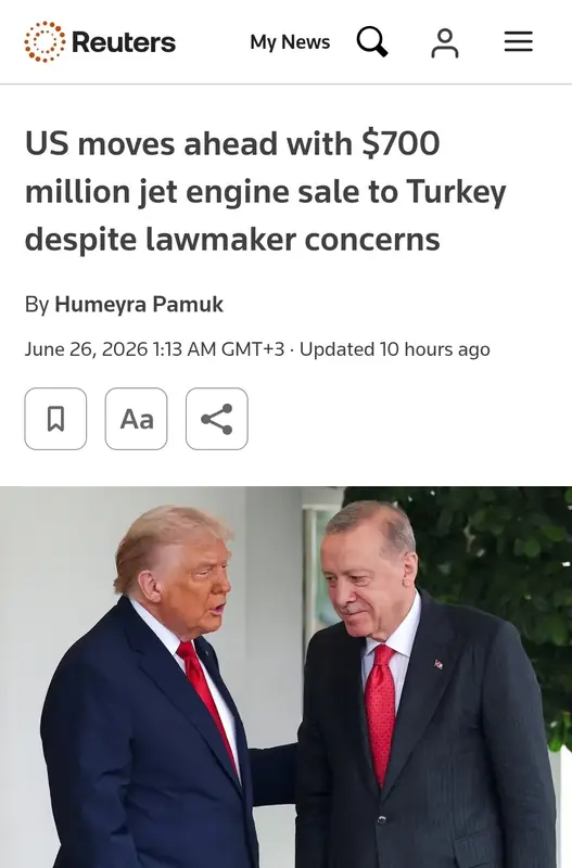 Администрация Трампа продвигает сделку по продаже авиадвигателей Турции