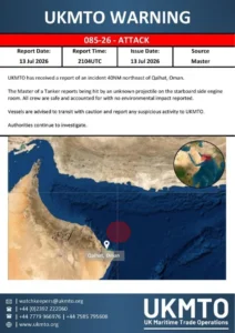 UKMTO WARNING 085-26 - ATTACK