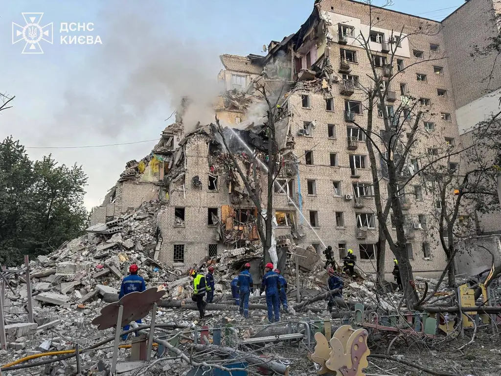 Последствия российских ударов по Киеву