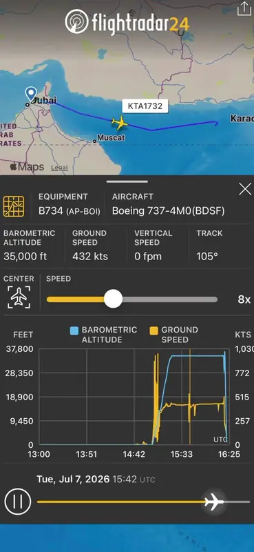 Грузовой Boeing 737-400 пропал с радаров над Пакистаном