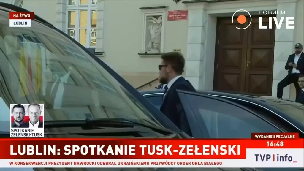 В польском городе Люблине начались переговоры Зеленского и Дональда Туска